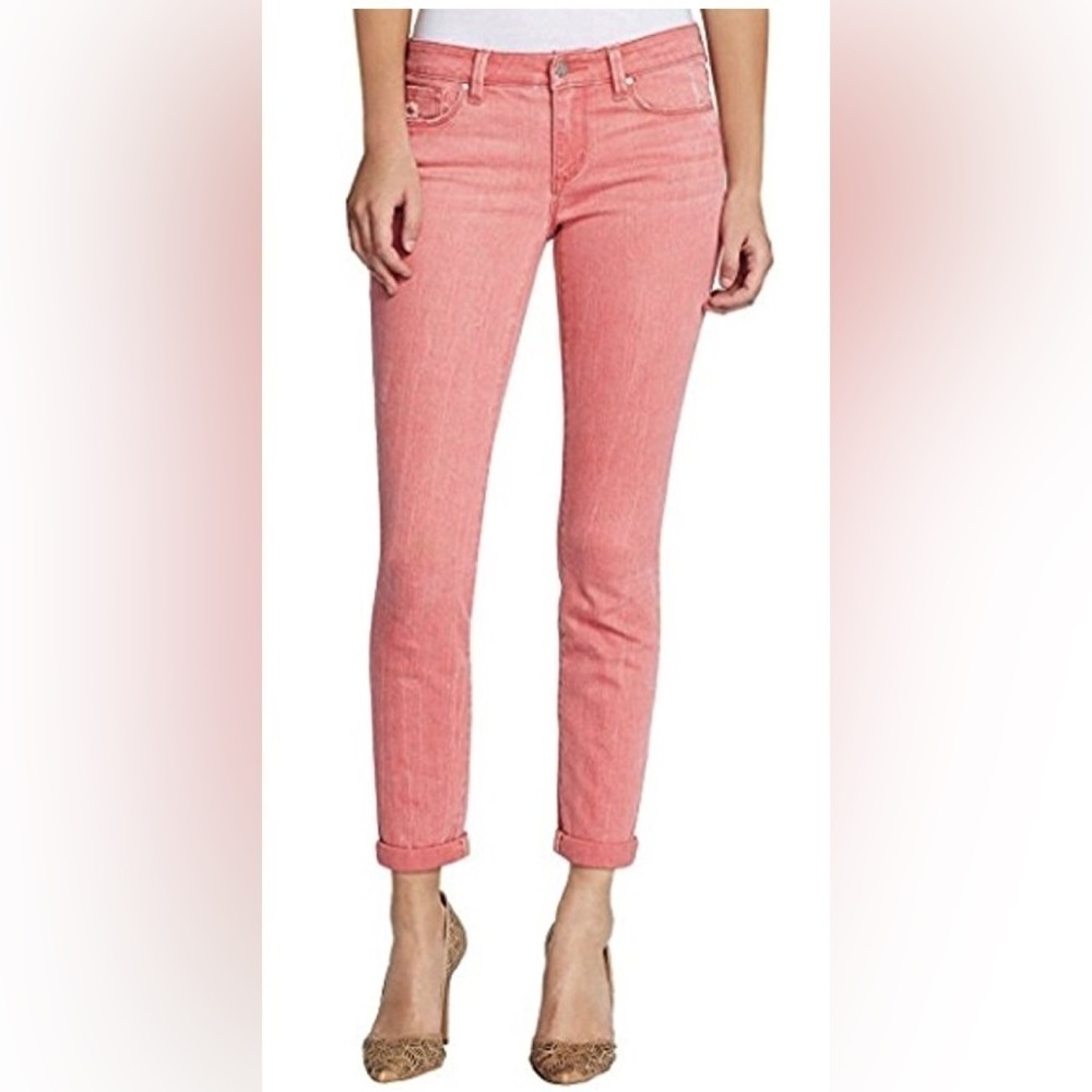Weekday size 28w 34L pink skinny leg jeans, 99% cotton